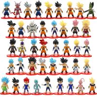 21pcs/lot Dragon Ball Mini Figure Super Saiyan Goku Vegeta Action Figures DBZ Dolls Model Toys Gifts