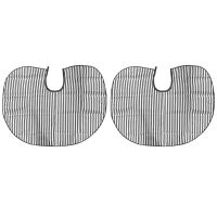 2Pcs Salon Black and White Stripes Hairdressing Cutting Capes Waterproof Cutting Collar Hair Dye Cape Hair Wraps Apron