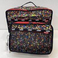 2023 Lesportsac สินค้าใหม่การ์ตูนเดินทางท่องเที่ยวเสื้อผ้ากระเป๋าเก็บรองเท้าจัดระเบียบกระเป๋าใส่เสื้อผ้าการ์ตูนฮิปโปขนาดกระเป๋าซักสองชิ้น