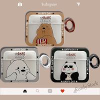 【hot sale】 ✇ C02 For Airpods 1 2 3 Pro Ins Cartoon We Bare Bears TPU Frosted Soft Bluetooth Earphone Case with Ring Buckle Wireless Headset Sleeve Earbud Anti-fall Protective Cover