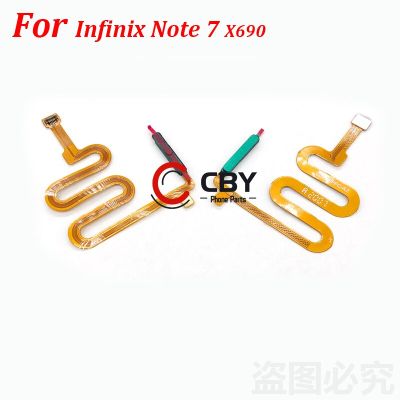 สําหรับ Infinix Note 7 Lite 10 Pro X656 X690 X693 X695 สวิตช์เปิด OFF ปุ่มด้านข้าง Key Flex Cable Fingerprint ID