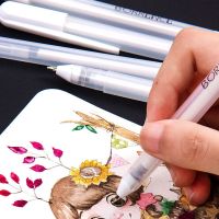 ROBATE ปากกา Fine Line หมึกขาว สำหรับศิลปิน หมึกเก็บถาวร ตัวแก้ไขไฮไลท์ การวาดภาพประกอบ ปากกาสเก็ตช์ ปากกาลายเซ็น Art Marker เครื่องเขียนสำนักงานโรงเรียน