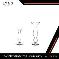 JJGLASS - (LYNX) CANDLE STAND 1099 - เชิงเทียนแก้ว แฮนด์เมด ทรงสูง มี 2 ขนาด สูง 30 และ 40 ซม.