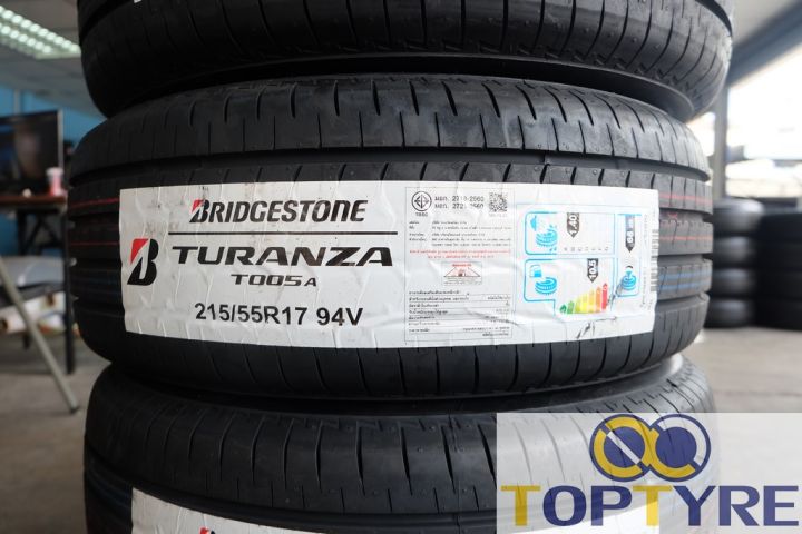 ยางใหม่-bridgestone-รุ่น-turanza-t005a-ขนาด-215-55r17-ผลิตปี2022-จำนวน-4-เส้น-แถมจุปลมยางใหม่และจัดส่งฟรี