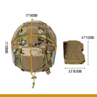 OneTigris Tactical Fast PJ Helmet Cover + Rear Battery Pouch for Ops-Core Fast PJ ML Helmets