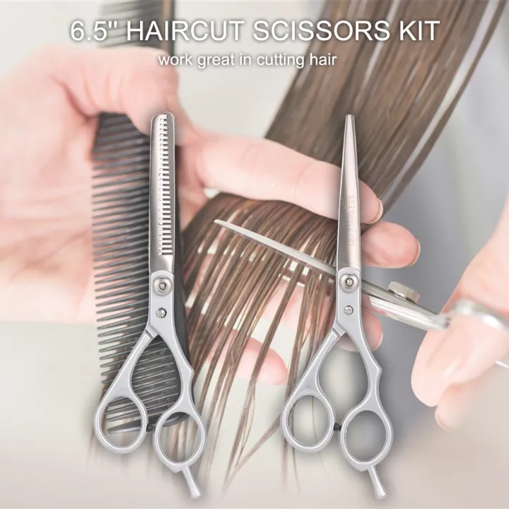 Ready stock '' Haircut s Kit Professional Hair s Barber Hair Cutting s Shears  Thinning Shears s Set | Lazada PH