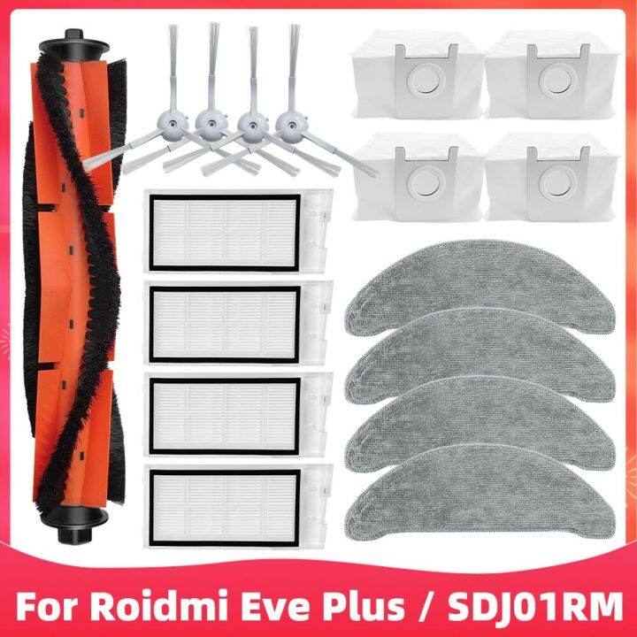 สำหรับ-roidmi-eve-plus-แปรงด้านข้างหลัก-sdj01rm-แปรงตัวกรอง-hepa-ไม้ถูพื้นถุงหูรูดหุ่นยนต์ดูดฝุ่นอุปกรณ์เสริม