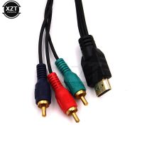 1m HDMI-compatible Male to 3 RCA Video Audio AV Adapter Cable 3RCA Stereo Converter Component for TV Set-Box DV DVD PC Cables