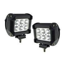 ไฟหน้ารถมอเตอร์ไซด์ Led 18W สำหรับสปอตไลท์สำหรับแทรกเตอร์ Atv Suv ไฟหน้ารถมอเตอร์ไซด์แท่ง Led 12V ทางวิบาก6000K