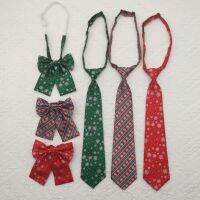 Christmas Tie Kids Suit Lazy Neckties Women Bow Ties Big Butterfly Green Red Snowflake Old Man Printed Xmas New Year Accessories