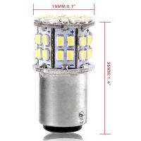 BOKALI 1Pc 1157 BAY15D 1206 50LEDไฟท้ายรถหยุดเบรกย้อนกลับหลอดไฟสีขาว