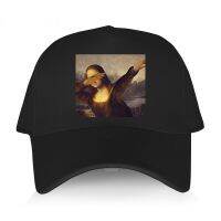 TJDD 【In stock】Mens Hip Hop Fishing Hat Baseball caps Dabbing Mona Lisa Dab Hiphop Classic Art Gioconda Funny Design visor Breathable hats