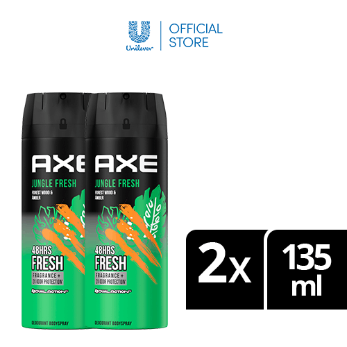 [Bundle of 2] Axe Body Spray Jungle Fresh 135ml Lazada PH