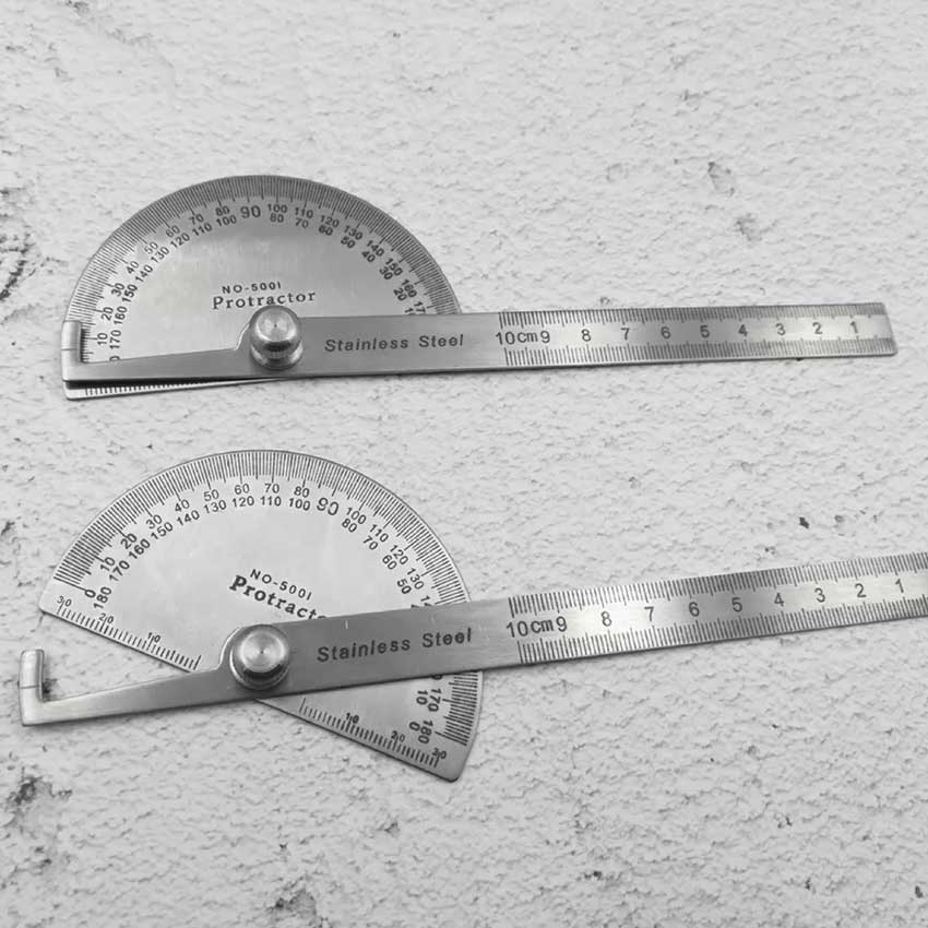 H88-Stainless Steel 0-180 Protractor Angle Finder Arm Rule Measure Ruler # 6400830 
