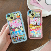 เคสกีตาร์สนูปเพลงน่ารักสำหรับ IPhone 11 12 13 14 15 Pro Max ปลอกป้องกันเลนส์ฝาหลังแฟชั่นเคสโทรศัพท์กันกระแทก