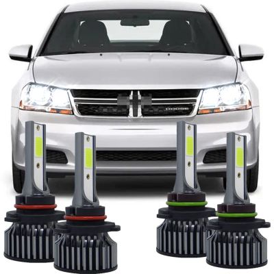 New ไฟสปอตไลท์ Led Hi-Lo สําหรับ Dodge Avenger 2010-2014 - HB3 4 ชิ้น