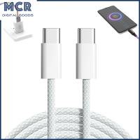 USB C ถึง USB C สายเคเบิล USB ชนิด C 480Mbps สายชาร์จความไวสูงทอสายชาร์จสำหรับแล็ปท็อปความยาวสมาร์ทโฟน1M/2M