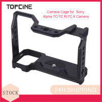 Topcine กรง A7C สำหรับโซนี่อัลฟ่า7C/อัลฟา7C R/ อัลฟา7C II กล้อง,แผ่นปลดอย่างรวดเร็วสำหรับ Arca-Swiss,1/4 "&amp; 3/8" รูสกรูและฐานยึดฐานเสียบสำหรับอุปกรณ์เสริม