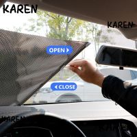 卍◐ KAREN Retractable Blackout Curtain Universal Window Roller Curtains Roller Blinds Sunshade Cover Bedroom Kitchen Nail-free Suction Cup Car Window Sun Visors Window Sun-shading Curtains Sunshade Roller Blinds/Multicolor