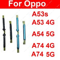 ปุ่มเปิด/ปิดไอโฟน + ปุ่มปรับระดับเสียงด้านข้างสำหรับ A54 OPPO A53 A53S A74 4G/5G ขึ้นลงกุญแจด้านพลังงานปริมาณลงสายเคเบิลงอได้ชิ้นส่วนซ่อม