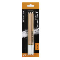 ART NATION  ดินสอชาร์โคลสีขาว 3 แท่ง ดินสอวาดภาพ ดินสอสีขาว ดินสอสเก็ตซ์ ดินสอวาดรูป รุ่น CP03-739