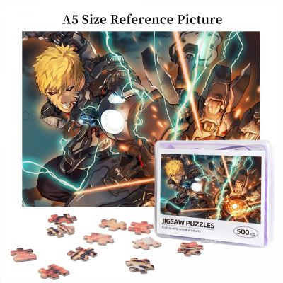 One Punch Man Genos Wooden Jigsaw Puzzle 500 Pieces Educational Toy Painting Art Decor Decompression toys 500pcs