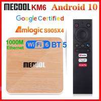 Mecool KM6ดีลักซ์รถเอทีวี Amlogic S905X4สมาร์ท10.0กล่องทีวี4GB แรม64GB รอม2.4/5G Wi-Fi BT 4K 10ชุด Uso70d กล่องด้านบน