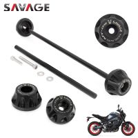 Rear Front Axle Fork Crash Slider For YAMAHA MT-09 SP MT09 Tracer 900/9/GT FZ-09 FJ-09 Motorcycle Wheel Hub Protector Pads Printing Stamping