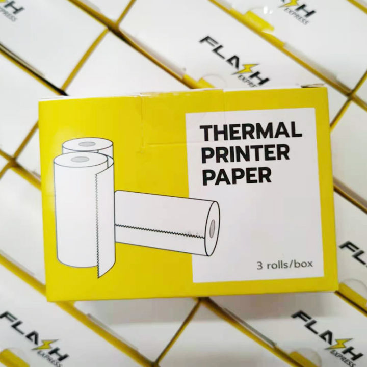 flash-toy-sticker-paper-กระดาษสติกเกอร์ของเล่นแฟลช-สติ๊กเกอร์ปริ้น-กระดาษความร้อน-กระดาษสติ๊กเกอร์-x3ม้วน