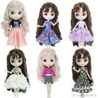 【hot】☜☽  BJD fit to 30cm 1/6 Gown Floral Skirt for Blythe Accessories Kids Playhouse