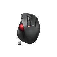 ส่งตรงจากญี่ปุ่นเมาส์ไร้สาย Trackball (Thumb) ลูกบอลสีแดง6ปุ่มฟังก์ชันการลาดเอียง (ซ้าย/ขวาเลื่อน) พร้อมการเล่นเกมเกรดเซ็นเซอร์ออปติคัล M-XT3DRBK-G สีดำ