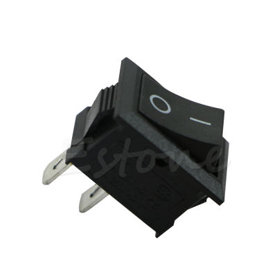 สีดำสีขาวเปิด/ปิดสี่เหลี่ยมผืนผ้า Rocker Switch รถปุ่มเรือ KCD1-2Pin 250V 3A New