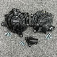 ฝาครอบป้องกันเครื่องยนต์มอเตอร์ไซค์ Ninja400คาร์บอนไฟเบอร์สำหรับ Kawasaki Ninja 400 2018-2023 Z400 2019-2023