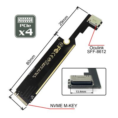 【YF】 Xiwai SF-8612 to M.2 AdapterOculink SFF-8612 NVME PCIe M-Key Host Adapte for ThinkBook 16  External Graphics Card   SSD