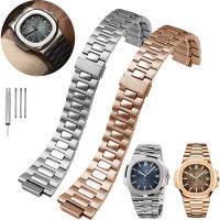 25มิลลิเมตรสแตนเลสที่เป็นของแข็ง Watch Bands สำหรับ Patek Philippe NAUTILUS 5711 5726ผู้ชายดูอุปกรณ์เสริมเงินนาฬิกาวง