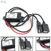 LYDC-Dc โมดูลตัวแปลง12V ถึง5V 3a 15W คู่ Usb Step Down Power อะไหล่แต่งอะแดปเตอร์เอาต์พุตสำหรับ Navigator【cod】