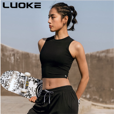 Luoke เสื้อกั๊กสปอร์ตบราไขว้สำหรับผู้หญิง,ชุดชั้นในฤดูร้อนชุดชั้นในโยคะวิ่งแห้งเร็วสำหรับออกกำลังกายวิ่ง
