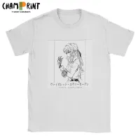 Vintage Violet Evergarden Violet Mono T-shirt Men O Neck T Shirts Japanese Anime Manga Gilbert Short Sleeve Tees Plus Size Tops - T-shirts - AliExpress