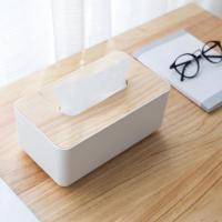 Japanese Tissue Box Wooden Cover Toilet Paper Box Solid Wood Napkin Holder Case Simple Stylish Home Car Tissue Paper Dispenser