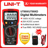 UNI-T UT89X UT89XD Professional ดิจิตอลมัลติมิเตอร์ True RMS NCV 20A Current AC DC โวลต์มิเตอร์ความจุเครื่องทดสอบความต้านทาน