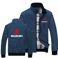 Ready Stock High Quality Men Fashion Casual Jacket Motorcycle Team Logo Suzuki Jacket Windproof Windbreaker Zipper er Jacket