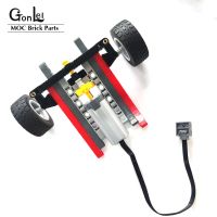 High-Tech Car Front Suspension Steering System Parts Sets with Electric Power Functions Servo Motor   Wheels Toys Bulk Set Parts ❦●✻