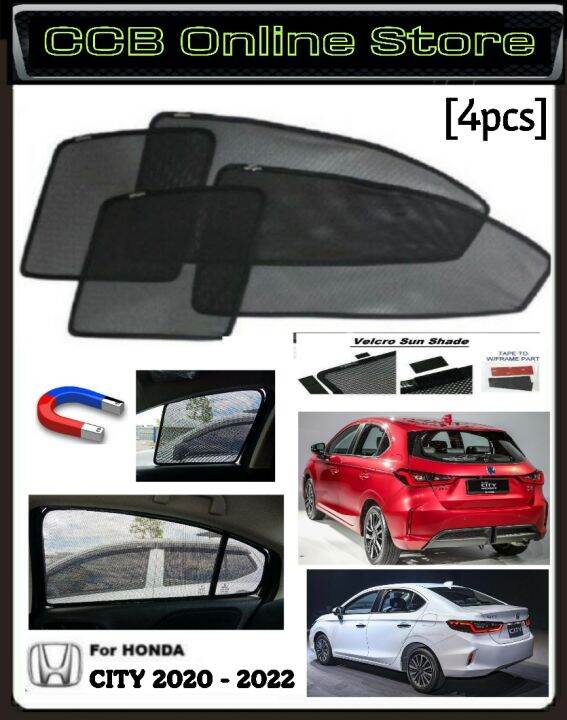 Custom Fit Velcro Sun Shade For Honda City Sedan / Hatchback