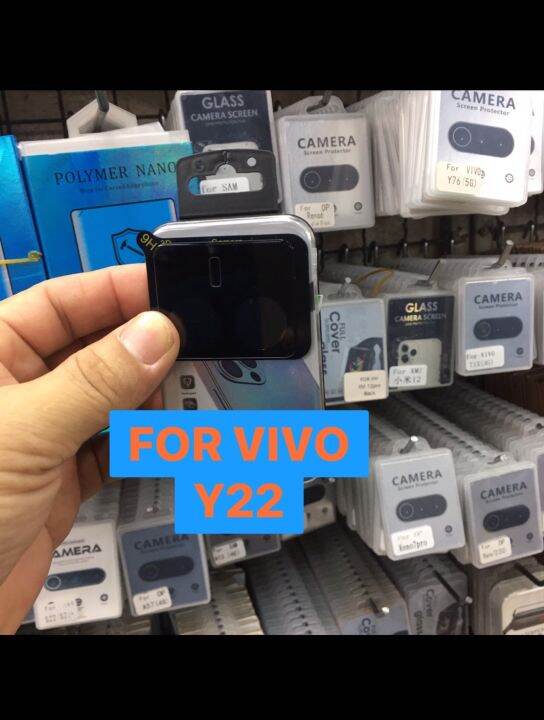 vivo-y22-วีโว่-ฟิล์มกันรอย-ฟิล์มกระจก-กันรอย-ฟิล์มกระจกนิรภัยครอบเลนส์กล้อง-3d-black-lens