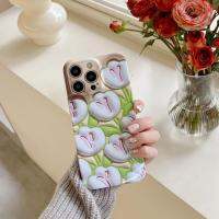 Supeso Tulip เคสสำหรับ Vivo Y77 Y76 Y55 Y50 Y30 5G Y33S Y30i Y21T Y20A Y19 Y17 Y13 Y12S Y12A Y11 Y01A ด้านข้างบูติกแข็งกันกระแทกฝาหลัง