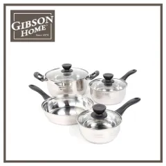 Gibson Everyday 12 Highberry Nonstick All Purpose Pan with Lid - Grey