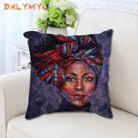 African Portrait Oil Painting Print Polyester Pillow Case Sofa Cushion Cover Home Decorative Pillows Cover