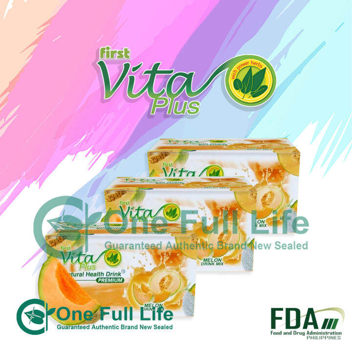 First Vita Plus MELON PREMIUM Flavor x 3 BOXES January 2024 Lazada PH