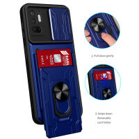 For Xiaomi Redmi Note 10 10T 5G Case Magnetic Ring Stand Armor Phone Cases For Redmi Note10 Pro Max 10S Card Slot cket Cover