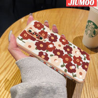 เคส JIUMOO สำหรับ Xiaomi MI POCO F2 POCO X2 Redmi เคส K30แฟชั่นลายดอกไม้นำโชคใหม่กรอบสี่เหลี่ยมพื้นผิวชุบซิลิก้าเจลกันกระแทกเคสมือถือคลุมป้องกันเลนส์กล้องถ่ายรูปทั้งหมด